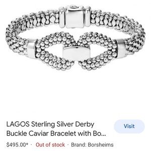 LAGOS Sterling Silver Derby Buckle
Caviar Bracelet with Box Clasp